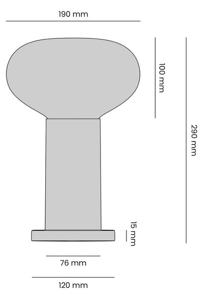 Lampa stołowa design Flo ALDEX, aluminiowy / szary / cynkowy, salon / jadalnia, metal, design