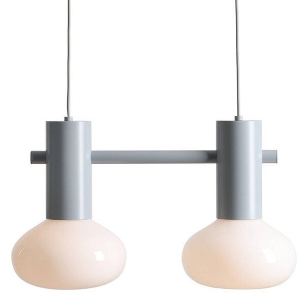 Lampa wisząca szklana Flo ALDEX, możliwość ściemniania, aluminiowy / szary / cynkowy, salon / jadalnia, metal, design