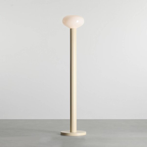 Lampa stojąca designerska Flo ALDEX, kremowy / amber, salon / jadalnia, metal, design
