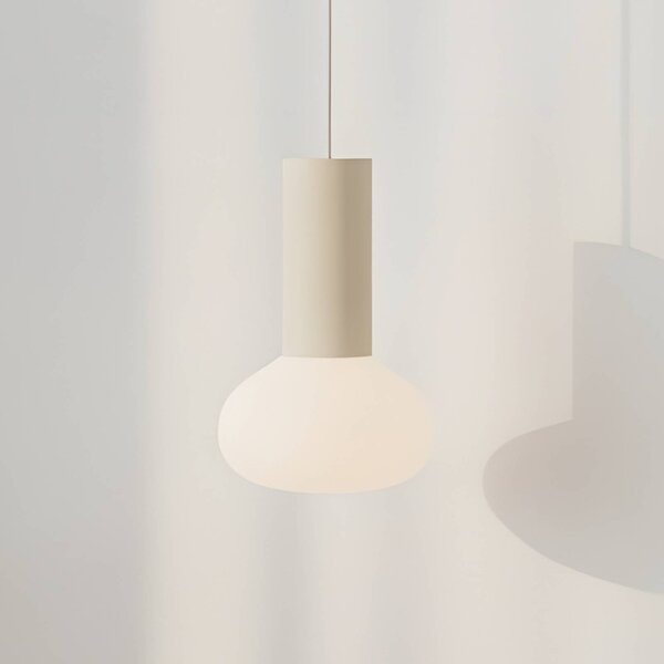 Lampa wisząca szklana Flo ALDEX, możliwość ściemniania, kremowy / amber, salon / jadalnia, metal, design