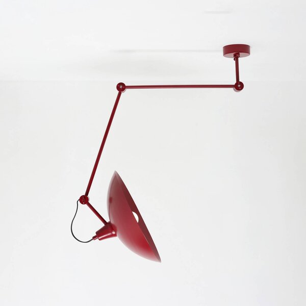Lampa wisząca designerska Melos ALDEX, możliwość ściemniania, czerwony, salon / jadalnia, metal, skandynawski