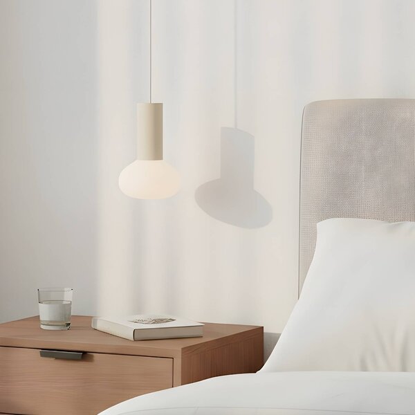 Lampa wisząca szklana Flo ALDEX, możliwość ściemniania, kremowy / amber, salon / jadalnia, metal, design