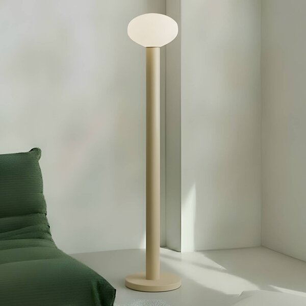 Lampa stojąca designerska Flo ALDEX, kremowy / amber, salon / jadalnia, metal, design