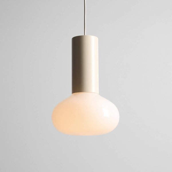 Lampa wisząca szklana Flo ALDEX, możliwość ściemniania, kremowy / amber, salon / jadalnia, metal, design