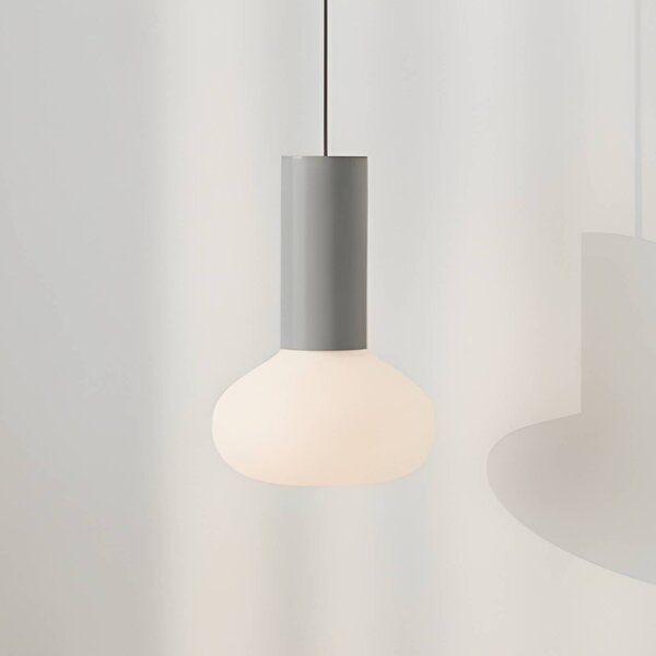 Lampa wisząca szklana Flo ALDEX, możliwość ściemniania, aluminiowy / szary / cynkowy, salon / jadalnia, metal, design