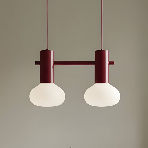 Lampa wisząca szklana Flo ALDEX, możliwość ściemniania, czerwony, salon / jadalnia, metal, design