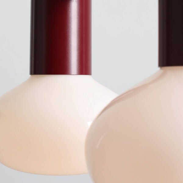 Lampa wisząca szklana Flo ALDEX, możliwość ściemniania, czerwony, salon / jadalnia, metal, design