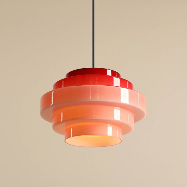 Lampa wisząca Filo ALDEX, możliwość ściemniania, czerwony, salon / jadalnia, szkło, skandynawski