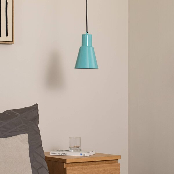 Lampa wisząca Konikkem Opviq, możliwość ściemniania, niebieski, salon / jadalnia, metal, młodzieżowy