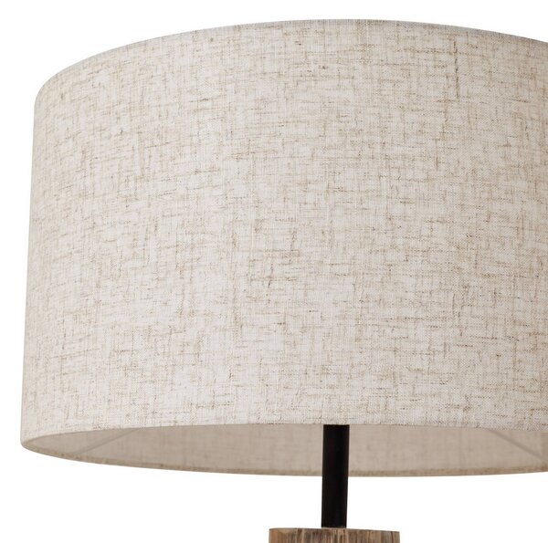 Lampa stojąca Jorvan Lucande, jasne drewno, salon / jadalnia, drewno