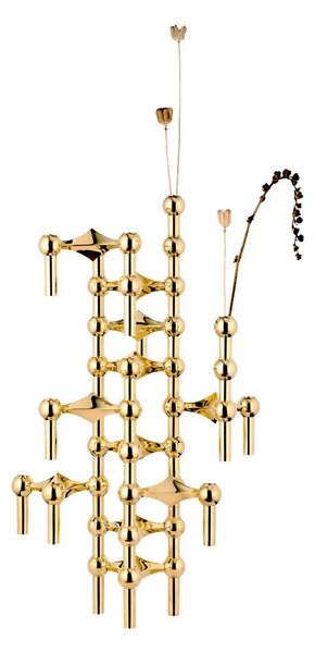 Metalowy wazon w kolorze mosiądzu (wysokość 10 cm) Nagel – STOFF Nagel