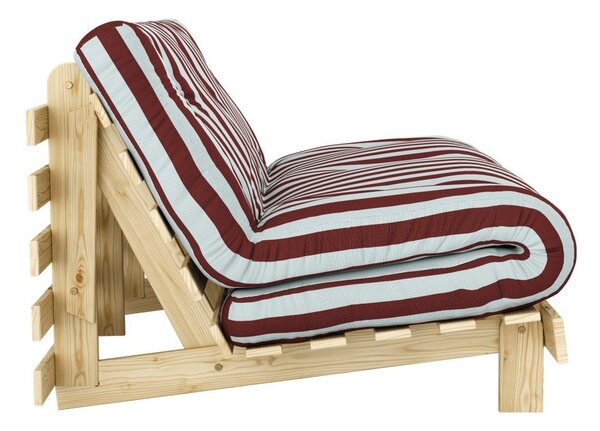 Bordowa/jasnoniebieska rozkładana sofa 160 cm Roots – Karup