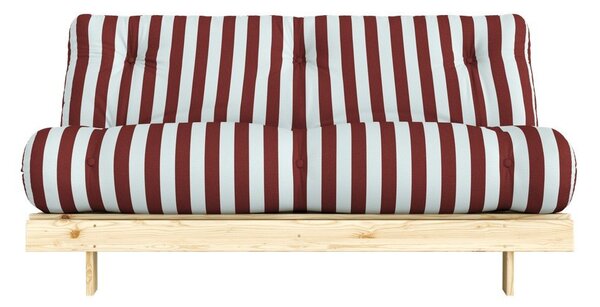 Bordowa/jasnoniebieska rozkładana sofa 160 cm Roots – Karup