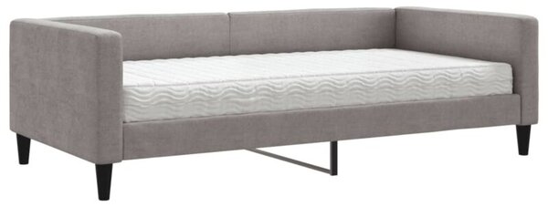Sofa z materacem do spania, kolor taupe, 100x200 cm, tkanina