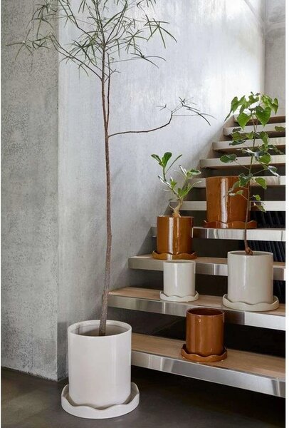 OYOY Living Design - Nami Doniczka w/Spodek Large Bursztynowy