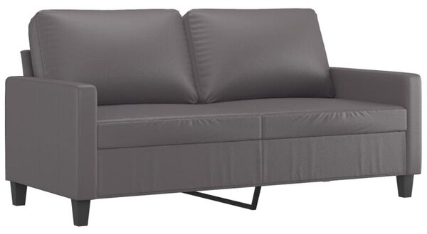 Sofa, 2-osobowa szary, 140 cm, sztuczna skÃ³ra
