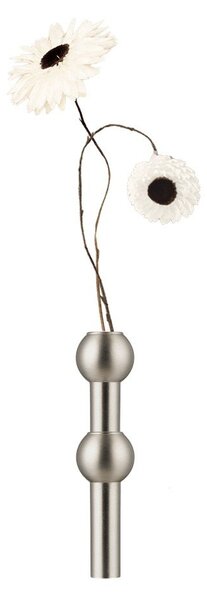Metalowy wazon w kolorze matowego srebra (wysokość 10 cm) Nagel – STOFF Nagel