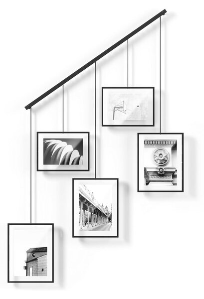 Czarne metalowe ramki ścienne zestaw 5 szt. 66x69 cm Exhibit – Umbra