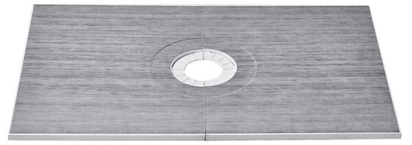 Wodoodporny zestaw brodzików 152,4x96,5 cm - Centralny odpływ - Pogrubiony
