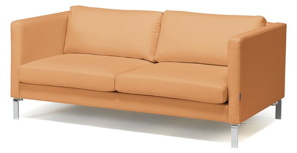 Sofa wypoczynkowa NEO, 3-osobowa, skóra naturalna, nude