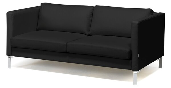 Sofa wypoczynkowa NEO, 3-osobowa, skóra naturalna, czarny