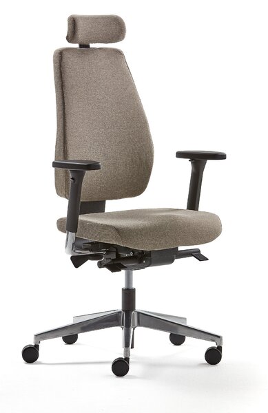 Krzesło biurowe WATFORD, tkanina, beżowy
