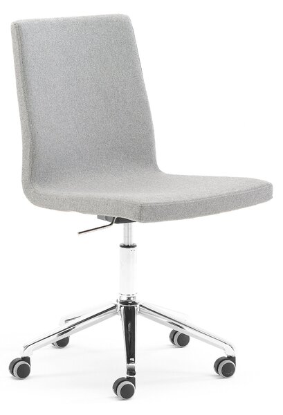 Krzesło konferencyjne PERRY, na kółkach, szary