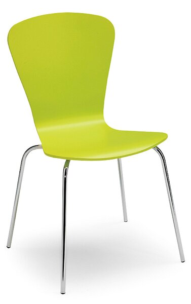 Krzesło do stołówki MILLA, sztaplowane, zielony