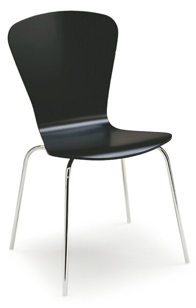 Krzesło do stołówki MILLA, sztaplowane, czarny