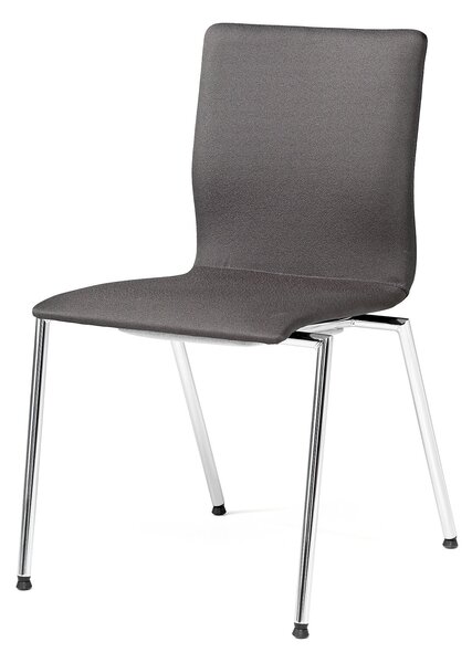 Krzesło konferencyjne WHISTLER, bez podłokietników, ciemnoszary