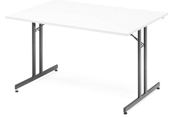 Stół konferencyjny EMILY, 1200x800x720 mm, biały, czarny