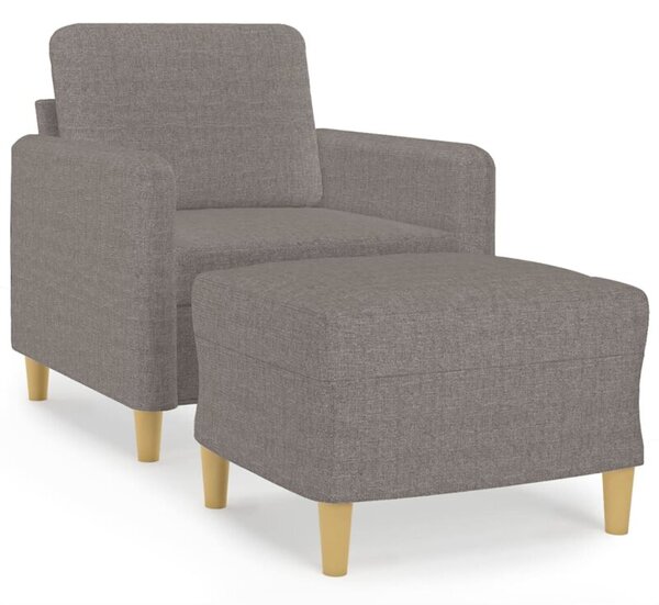 Fotel z podnÃ³Å¼kiem, taupe, 60 cm, obity tkaninÄ