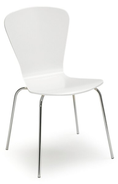 Krzesło do stołówki MILLA, sztaplowane, biały