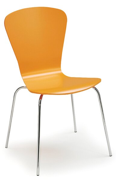 Krzesło do stołówki MILLA, sztaplowane, pomarańczowy