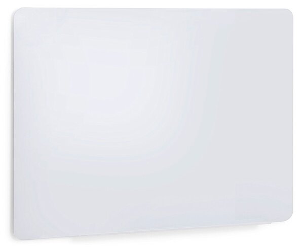 Szklana tablica suchościeralna GLENDA, model ścienny, 900x600 mm, biały