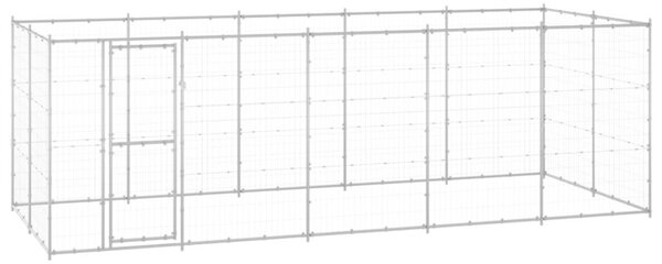 Kojec zewnętrzny dla psa, stal galwanizowana, 12,1 m²