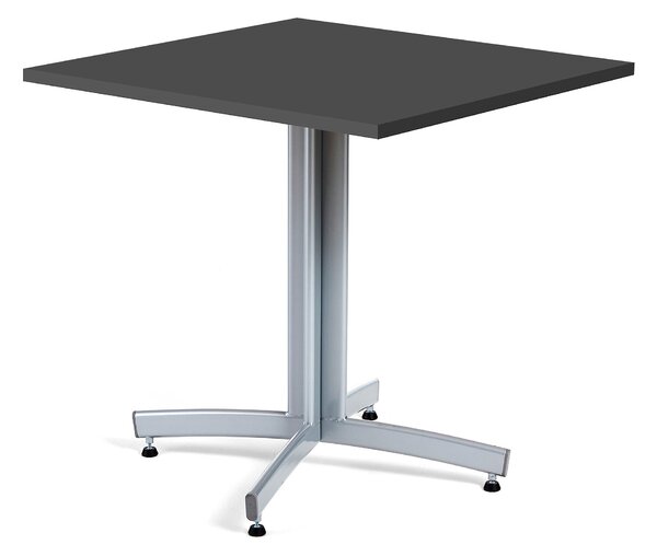 Stół do kawiarni SANNA, 700x700x720 mm, czarny, szary aluminium