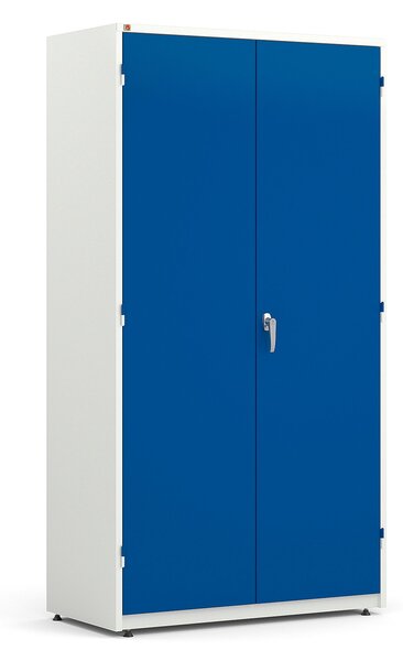 Pojemna szafa SPIRIT, 1900x1020x500 mm, biały, niebieski
