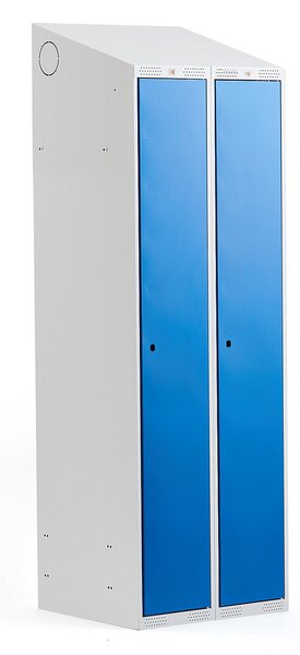Szafa ubraniowa CLASSIC, 2 moduły, 1900x600x550 mm, niebieski