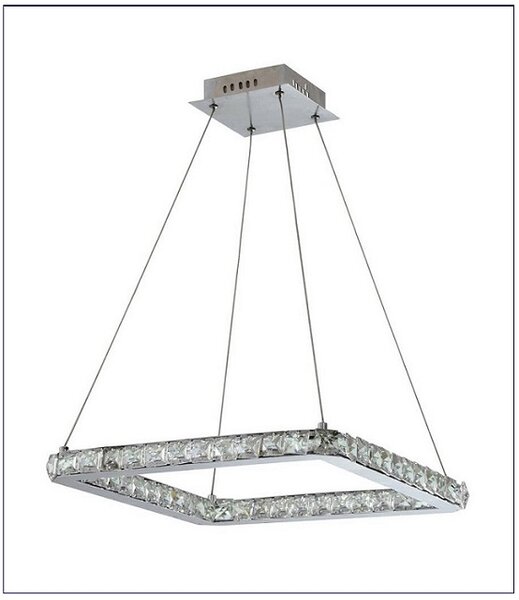 Kryształowa lampa wisząca kwadrat LED - V072 S8-S97