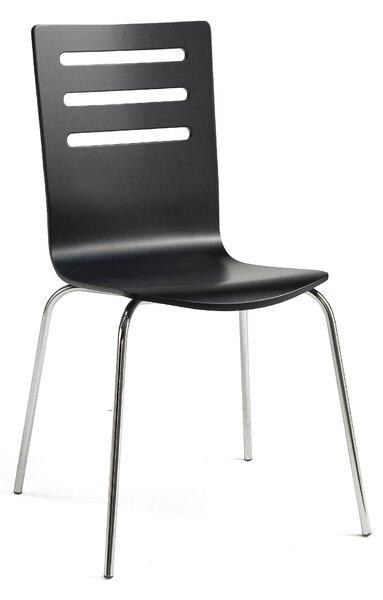 Krzesło do stołówki FLORENCE, sztaplowane, czarny