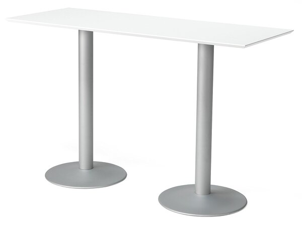 Stół barowy BIANCA, 1800x700x1125 mm, biały, szary