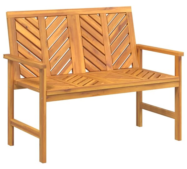 Drewniana ławka ogrodowa z wzorem w jodełkę - Viraso 4X