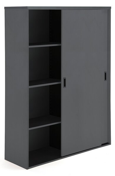Szafa MODULUS XL z drzwiami przesuwnymi, 1600x1200 mm, czarny