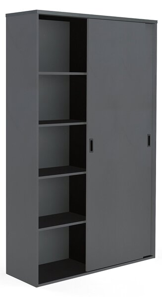 Szafa MODULUS XL z drzwiami przesuwnymi, 2000x1200 mm, czarny