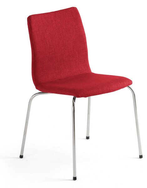 Krzesło konferencyjne OTTAWA, czerwony, chrom