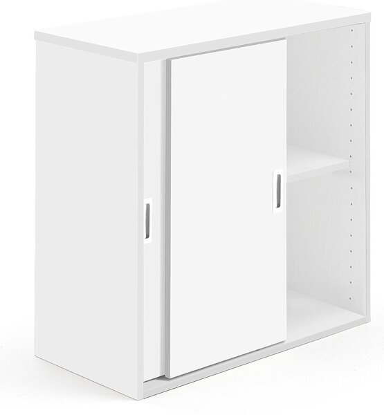 Szafka MODULUS z drzwiami przesuwnymi, 800x800 mm, biały