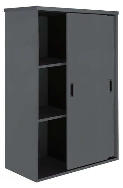 Szafa MODULUS z drzwiami przesuwnymi, 1200x800 mm, czarny