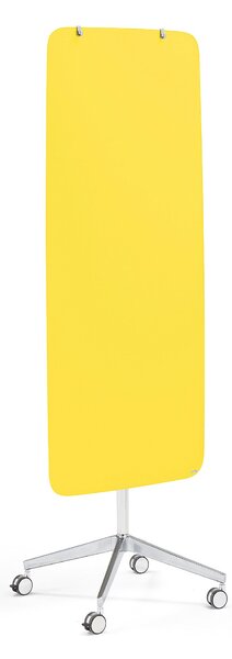 Mobilna tablica szklana STELLA z zaokrąglonymi narożnikami, żółty