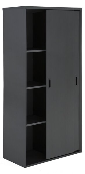 Szafa MODULUS z drzwiami przesuwnymi, 1600x800 mm, czarny